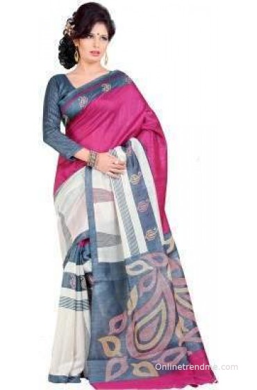 Kjs Embellished Bollywood Art Silk Sari Kjs Embellished Bollywood Art Silk Sari